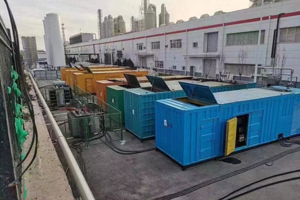 金溪发电机租赁施工现场